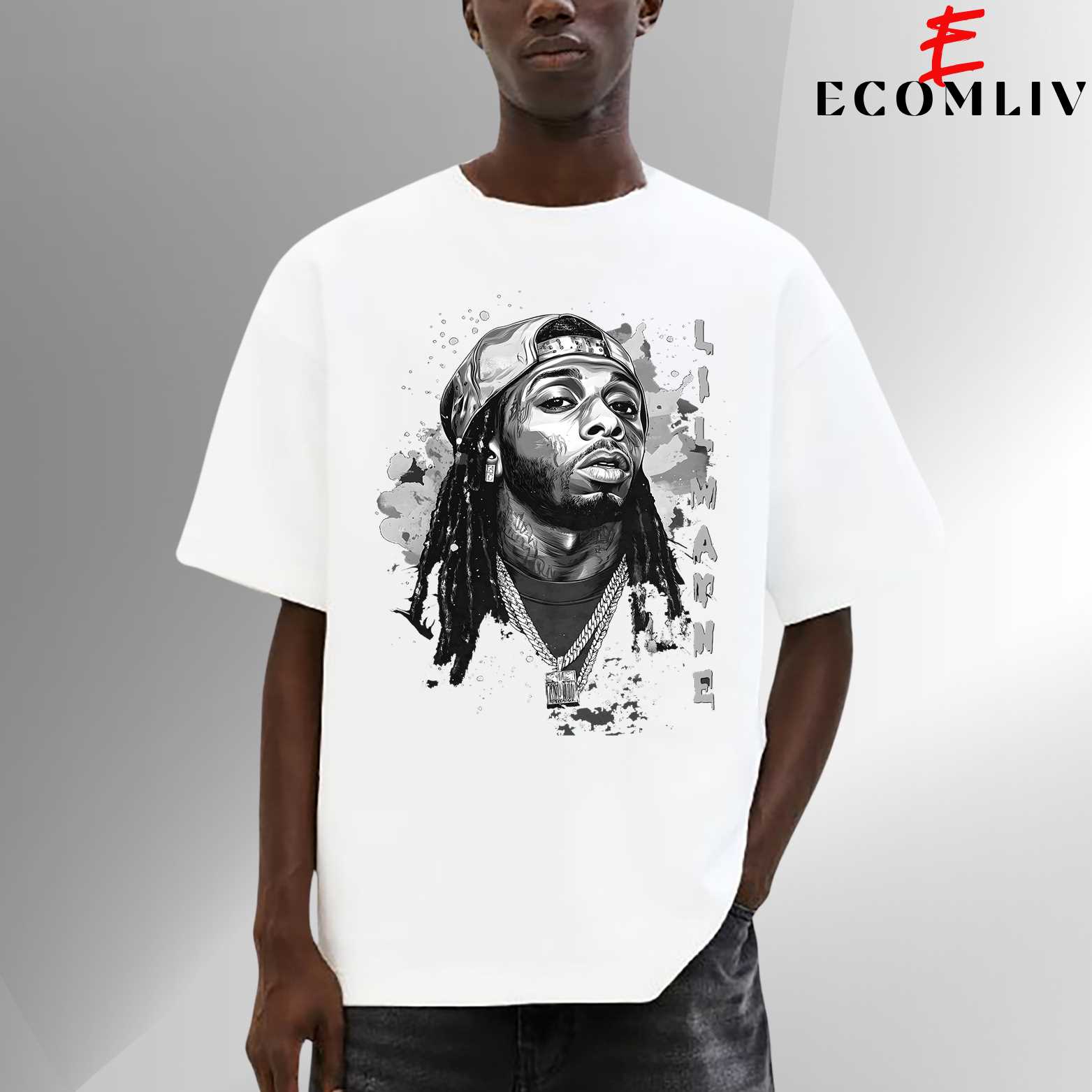 Lil Wayne Face T-Shirt, Rap Headshot Tee, Visual Merch